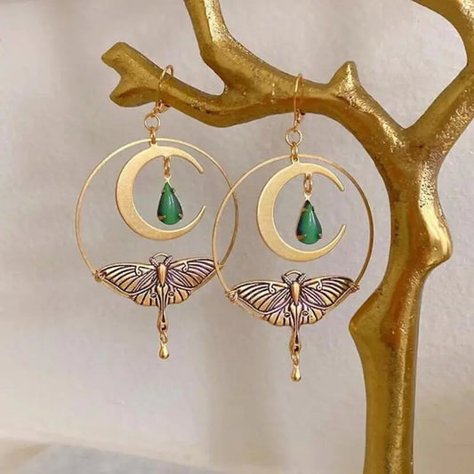 VIXEN Bohemian Teardrop Earrings with Gemstone