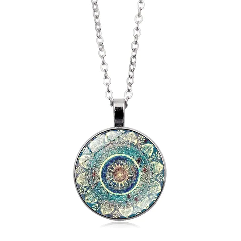 Mandala Yoga Gemstone Necklace