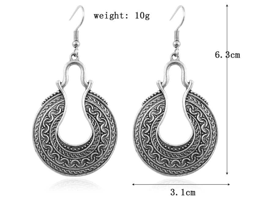 Bohemian Alloy Long Earrings - Vintage Style Wholesale