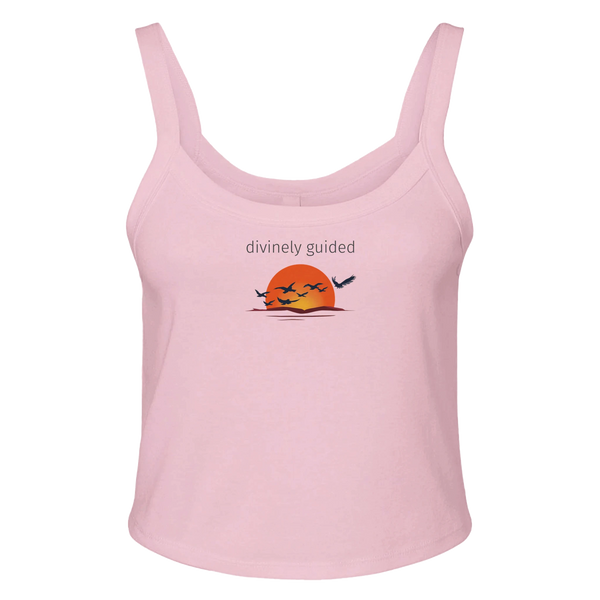 VIXEN Women's Crop Tank Top - Sun Bird Graphic -'Divinely Guided' - alternate view