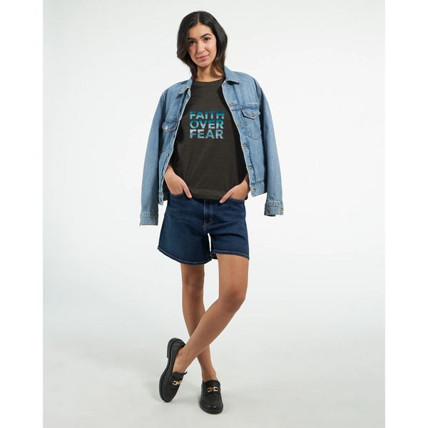 VIXEN UNISEX T-Shirt- 'FAITH OVER FEAR' ocean print